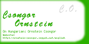 csongor ornstein business card